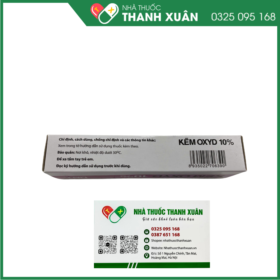 Kẽm Oxyd 10% Dược Hà Tây điều trị bệnh về da